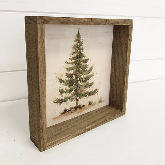 Mountain Christmas Tree Print