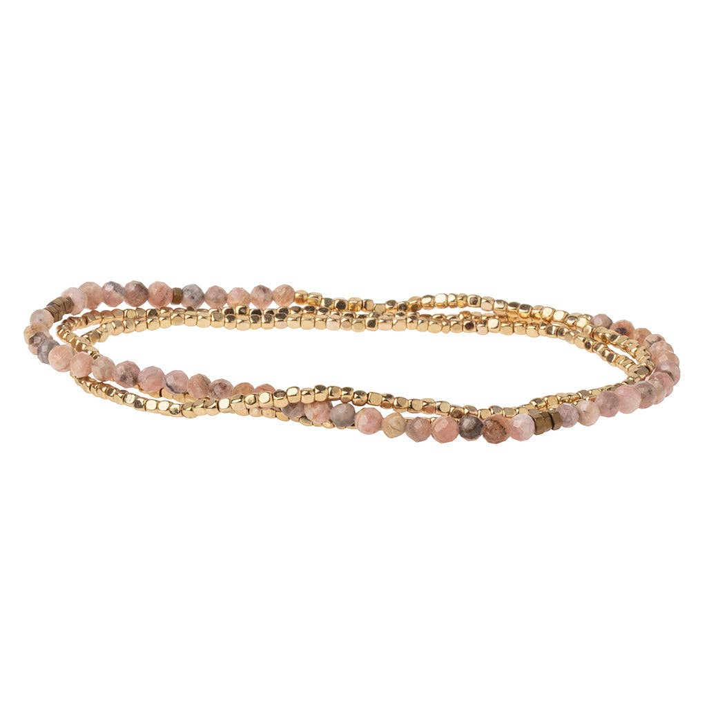 Rhodochrosite Wrap Bracelet