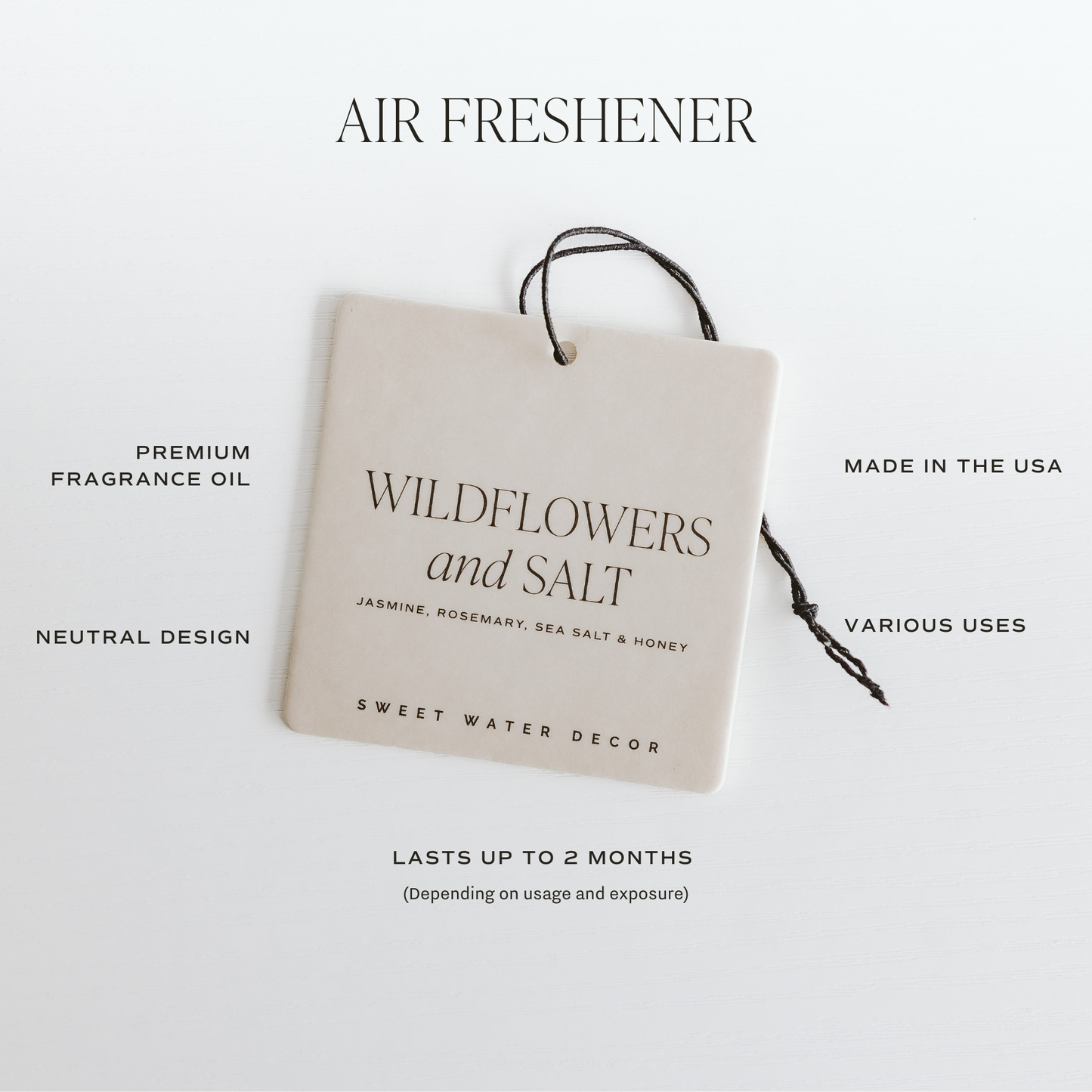 Car Air Freshener - Wildflowers & Salt