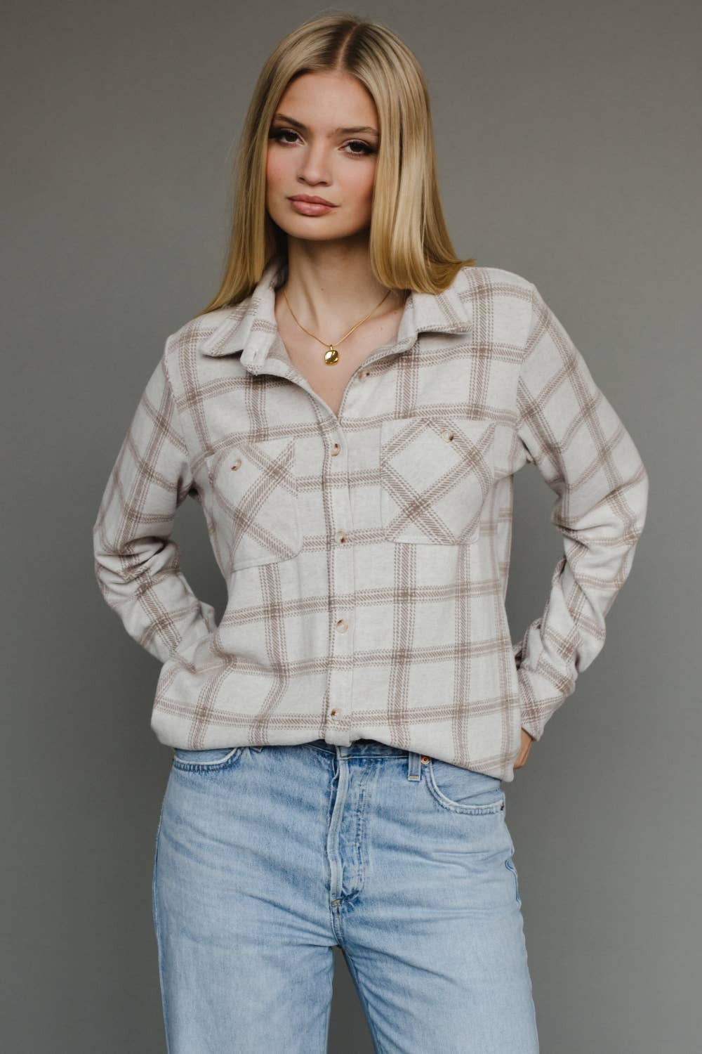 Arlette Plaid Top