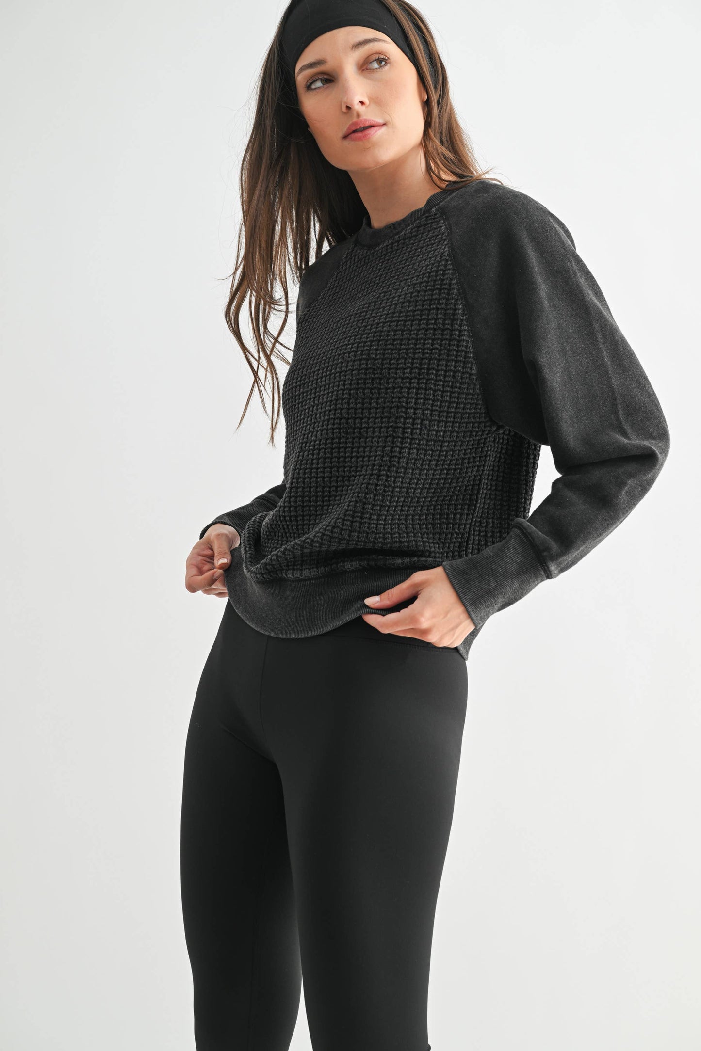 Hayley Waffle Knit Pullover