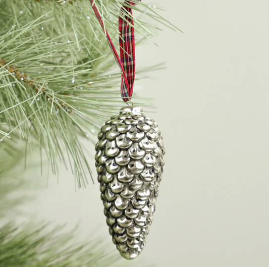 Gold Pinecone Ornament