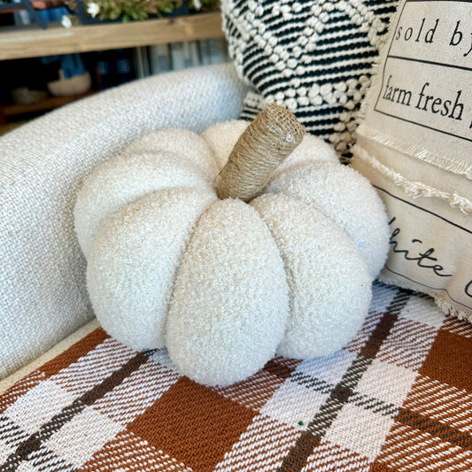 Ivory Plush Pumpkin