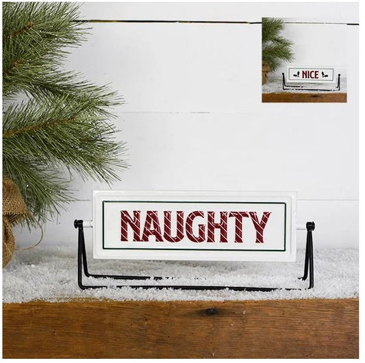 Naughty/Nice Flip Sign