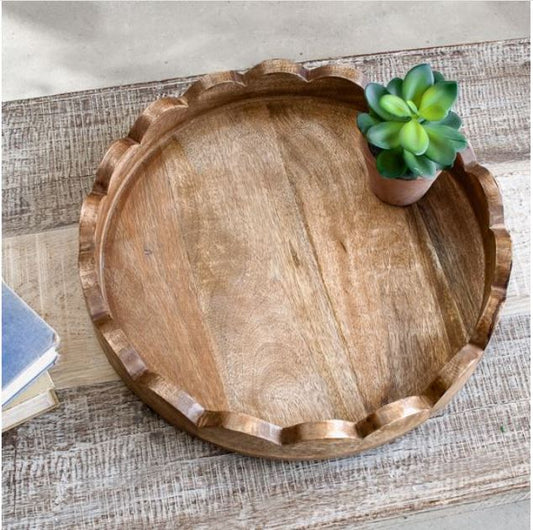 Round Scalloped Tray