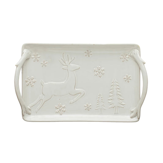 Holiday Stoneware Tray