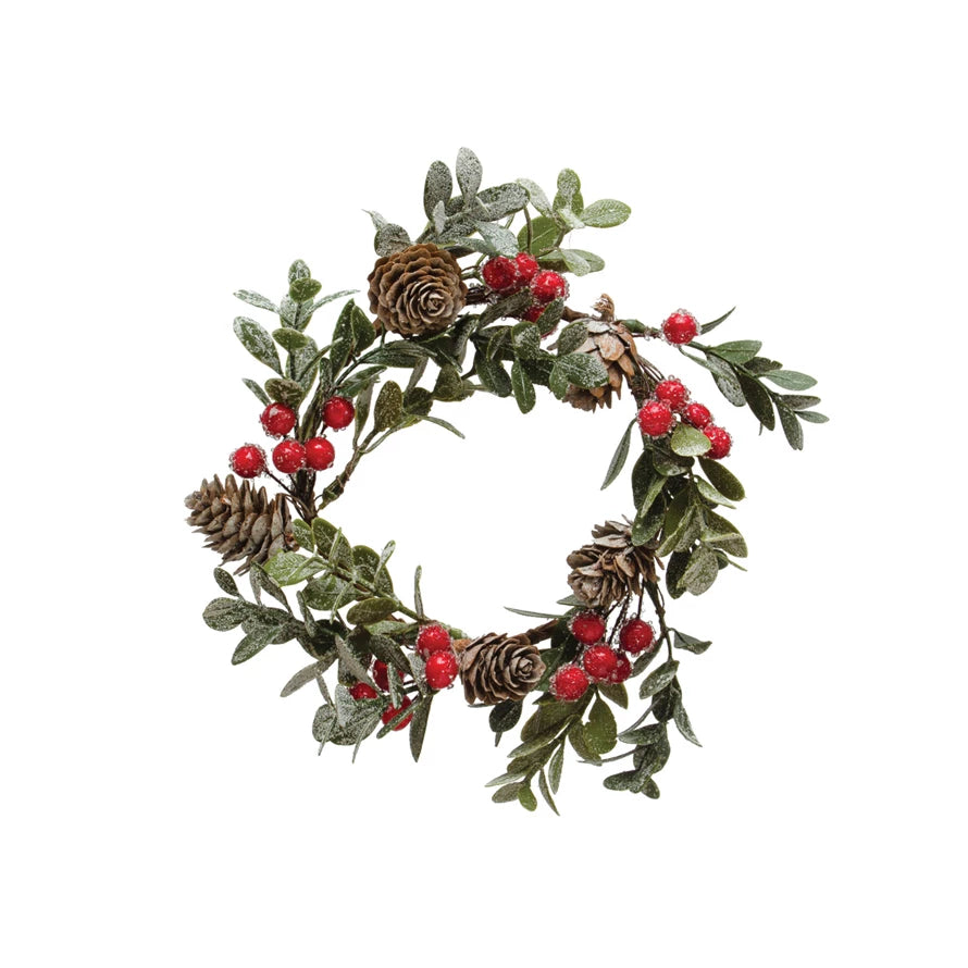 Holiday Boxwood Candle Ring