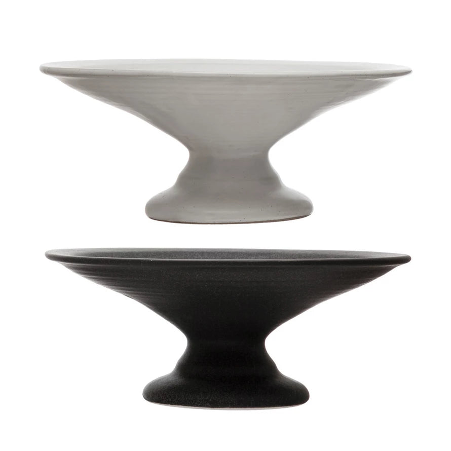 Stoneware Pedestal Dish