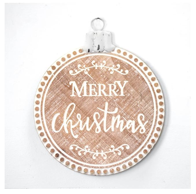 Round Merry Christmas Sign