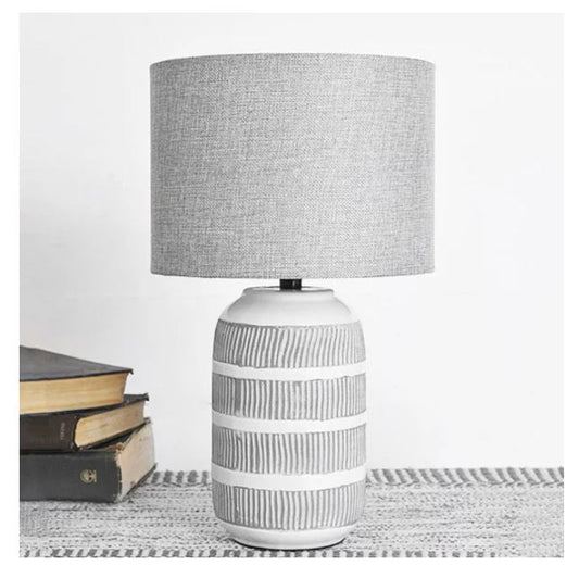 Gray Stripe Lamp