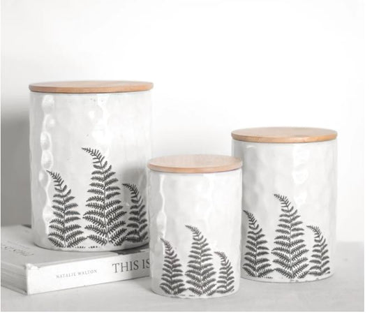 Fern Print Canister