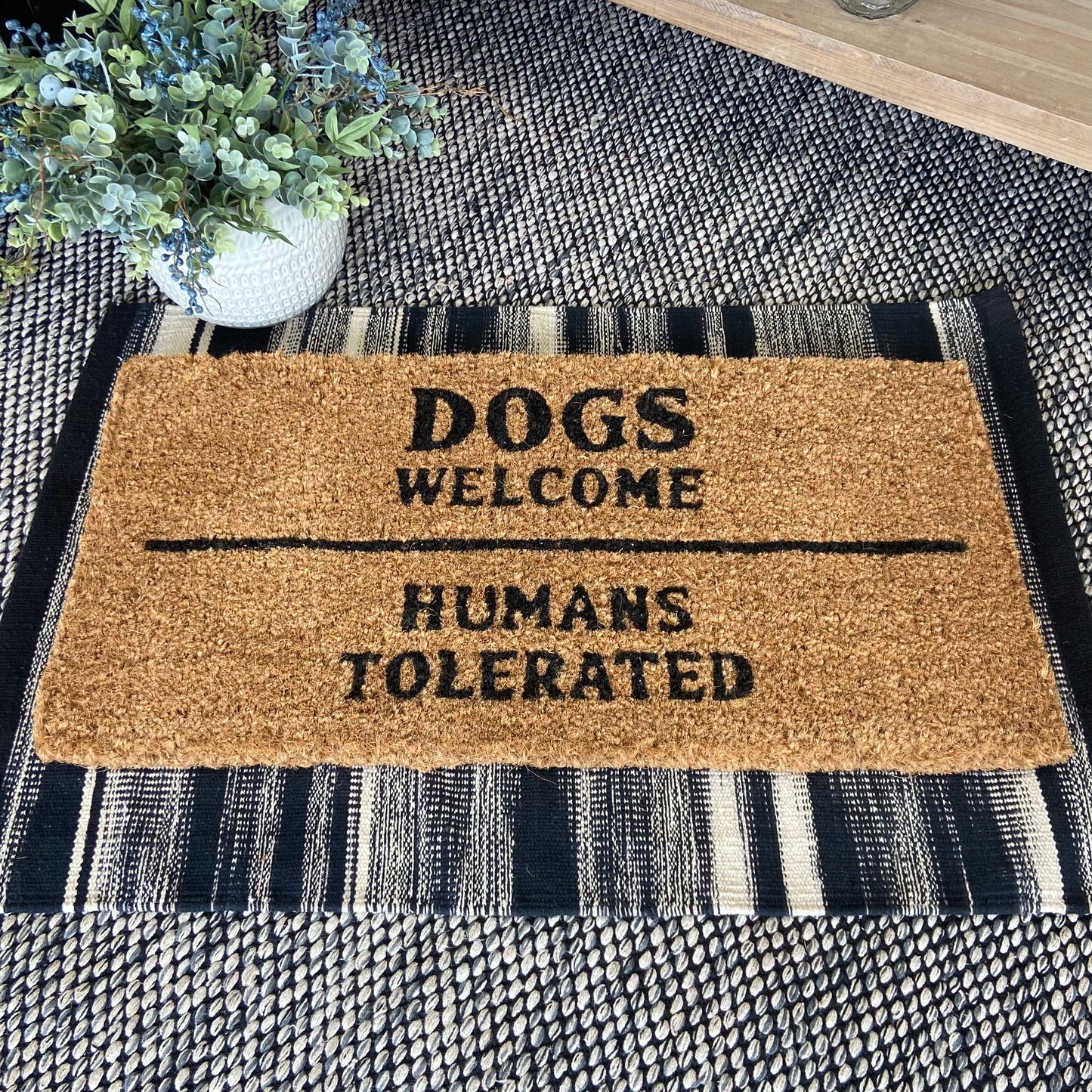 Dogs Welcome Door Mat