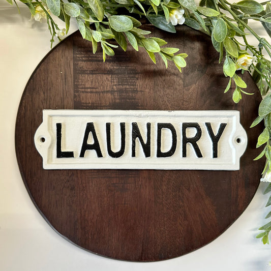 Metal Laundry Plaque