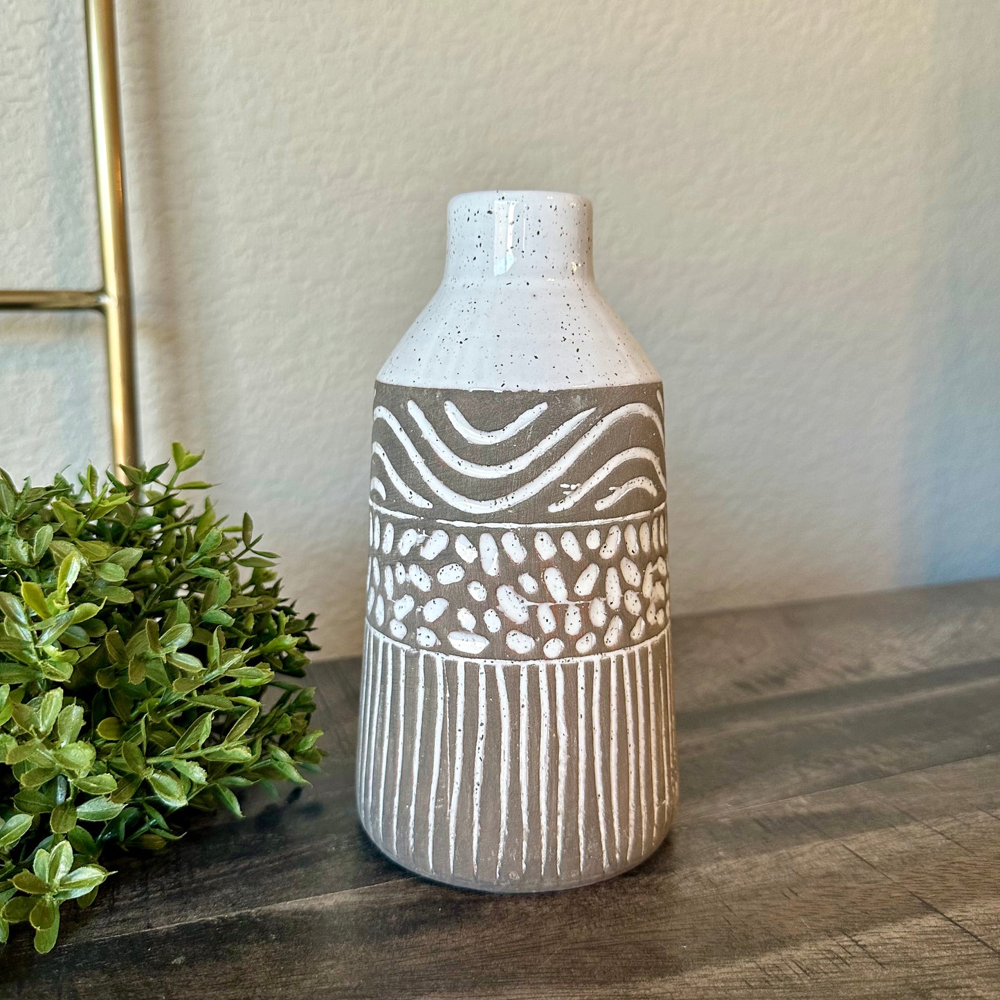Triple Pattern Vase