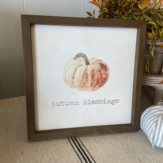 Autumn Watercolor Sign