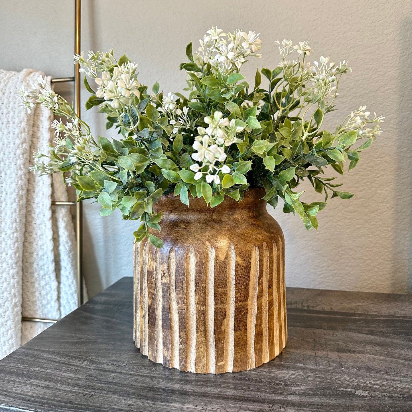 Parvita Wood Vase