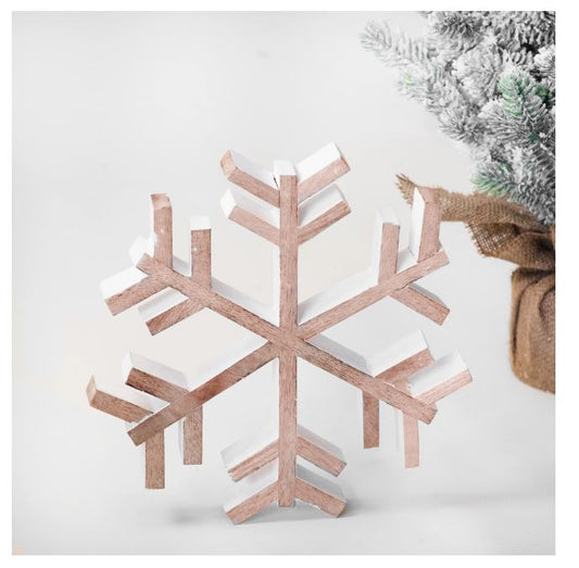 Whitewash Tabletop Snowflake